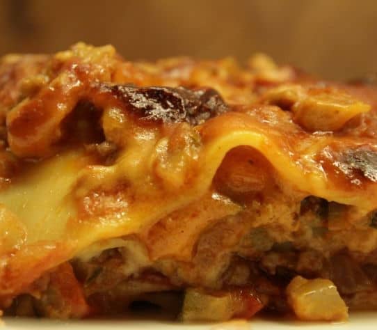 lasagne van Italiaans buffet