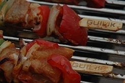 Spiesjes op barbecue