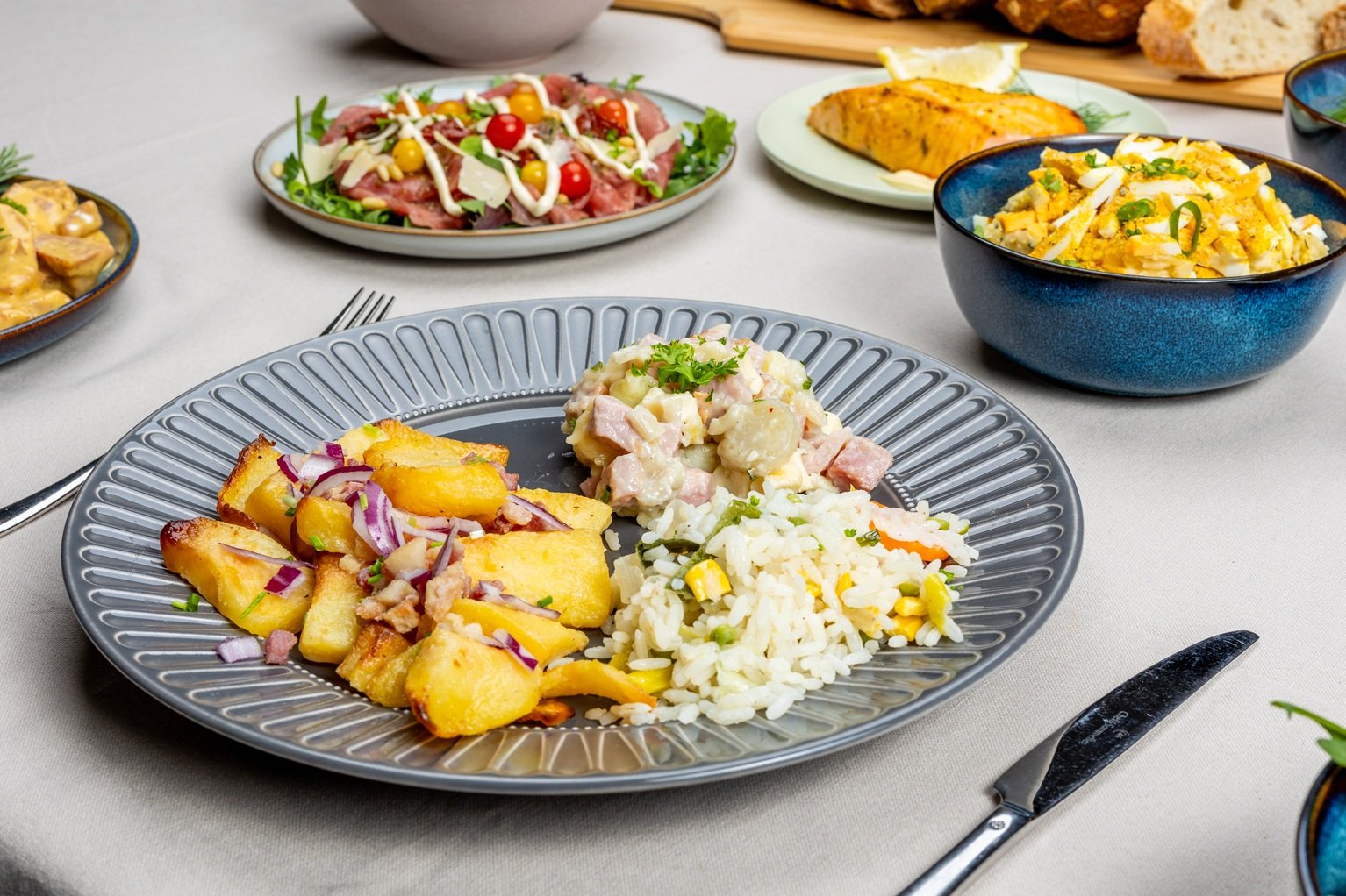 Vlees & Vis buffet (incl warm bezorgen)